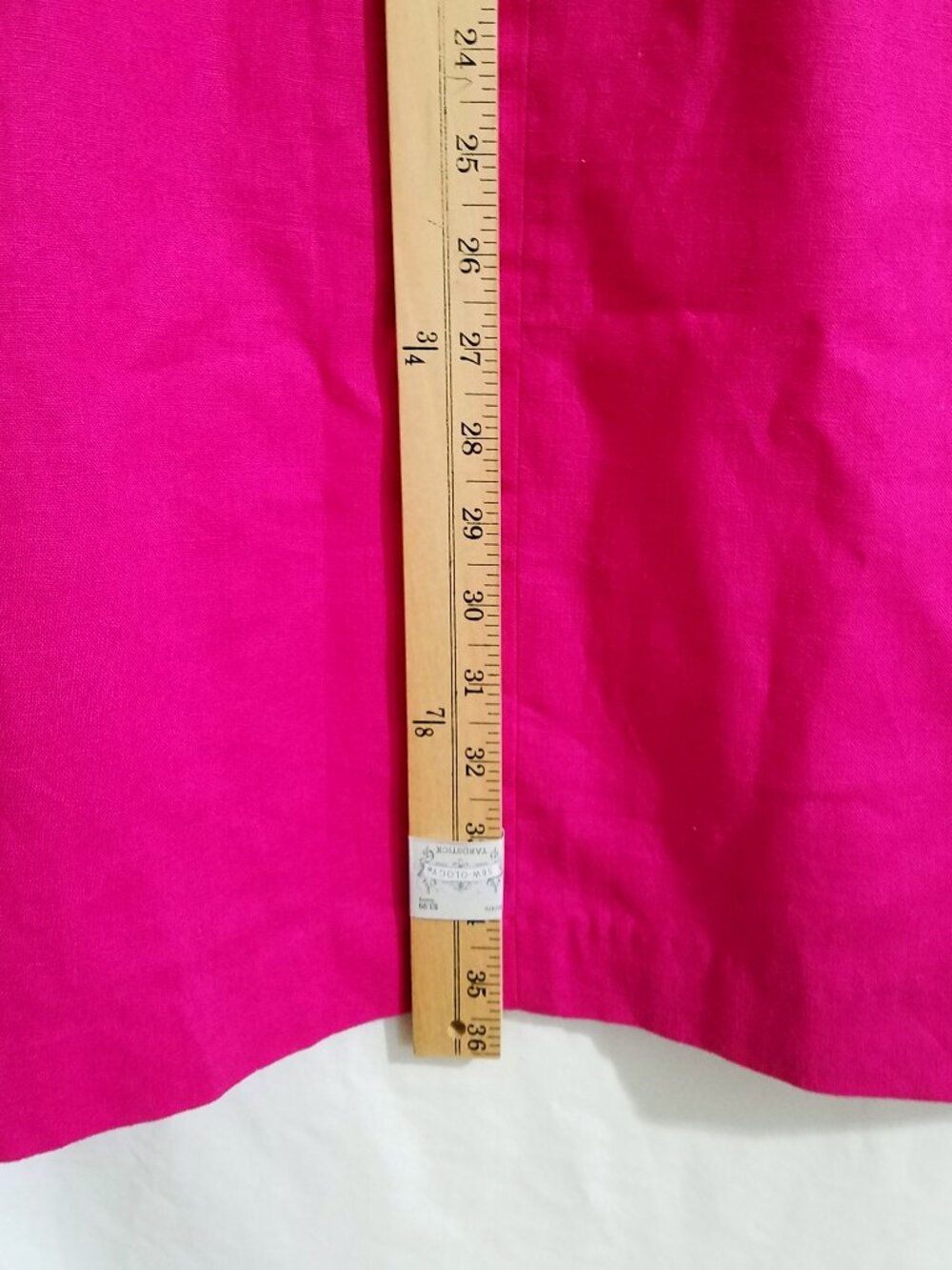 Fuchsia Midi Dress with Short Sleeves - Picture 5 of 10